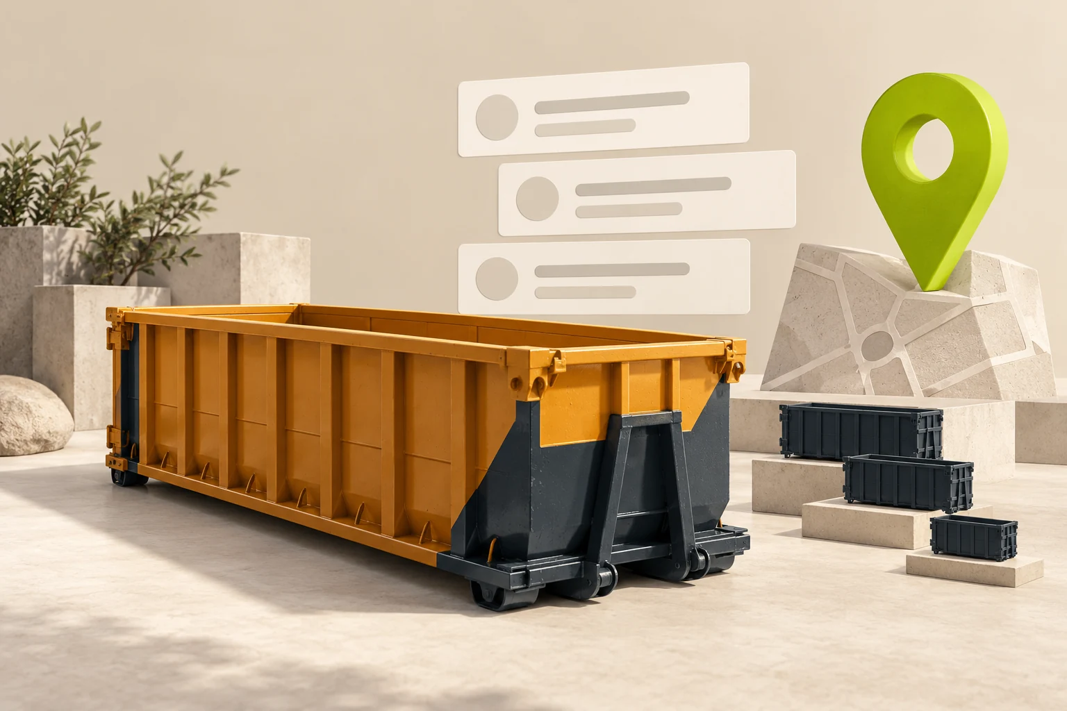 Dumpster Rental and local search illustration